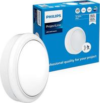 "Philips ProjectLine LED-Wandleuchte", 1 400 lm, 4 000 K, integruotas jutiklis, paprastas montavimas, vidinis / išorinis paviršius, apvalus, šviesus