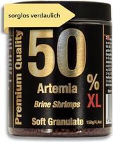 "Premium XL" akvariumo žuvų maistas su 50 % artemijų [augimui ir spalvų ryškumui] - labai gerai toleruojamos minkštos granulės [300 ml] - akvariumo žuvų maistas, Betta žuvų maistas, krevečių maistas