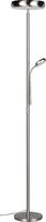 "Reality Leuchten Palermo R45741107" LED grindų lempa "Metal Nickel Matt", 23 W LED, reguliuojamas apšvietimas, reguliuojama šviesos spalva, nuotolinio valdymo pultas, atminties funkcija
