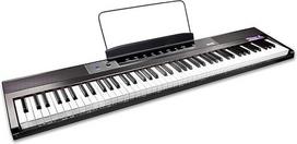 "RockJam" 88 klavišų skaitmeninė pianino klaviatūra su pilno dydžio pusiau pasvertais klavišais, maitinimo šaltiniu, natų stovu, pianino natų lipdukais ir "Simply Piano" pamokomis