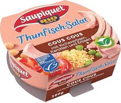 "Saupiquet Rio Mare Cous Cous Tuno salotos, MSC sertifikuotos, paruoštos paruošti, idealiai tinka kelionėms, 160 g