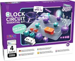 "Science Can Block Circuit Essential" rinkinys (53 skirtingi eksperimentai su elektra, STEM projektai "Elektra ir elektrovara", blokų grandinių rinkinys, nuo 8+ metų, spalvotas) 1600322022ig0101