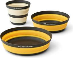 "SEA TO SUMMIT" - "Frontier Dinnerware Set" - itin lengvas sulankstomas indų rinkinys - 1 asmeniui, 3 dalys - 1 stovyklavimo puodelis, 1 vidutinis ir 1 didelis dubuo - be BPA - silikonas - 197 g