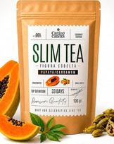 "Slim Tea" - greitas lieknėjimas ir riebalų degintojas - žalioji arbata, matė, imbieras, kiaulpienės, baltoji arbata, ibisas, arkliarūgštė, dilgėlės, papaja, kardamonas - antioksidantai - natūralūs ingredientai 100 g