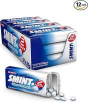"Smint 2 hours Peppermint", 12 metalinių skardinių su pipirmėčių pastilėmis, mėtų mėtos be cukraus, užtikrinančios daugiau nei 2 valandų gaivų kvėpavimą (12 x 50 vnt.)