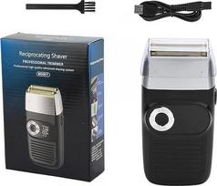 "Sonew" elektrinis skustuvas vyrams su folija - 2 in 1 dizainas, metalinis tinklelis, hipoalerginis, USB įkrovimo LCD ekranas, juodas