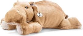 "Steiff" pliušinis žaislas "Mocky Hippo", mielas pliušinis žaislas su plastikinėmis akimis, vaikams, berniukams ir mergaitėms, pliušinis žaislas 80 cm, smėlio spalvos, 085352