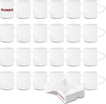"Sumex" pakuotė iš 24 sublimacijos ruošinių Sublimacijos puodeliai Baltas keraminis puodelis 11 oz kavai, pienui, arbatai