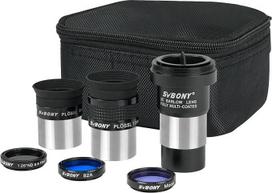 "Svbony SV233" okuliaro teleskopo rinkinys, 6 mm, 17 mm PLOSSL okuliaras, 2 x Barlow objektyvas, Mėnulio, ND4, 82A spalvinis filtras, su nešiojamuoju krepšiu, septynių dalių teleskopo priedai astronominiams vaizdams