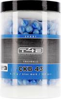 "T4E Paintball Chalk Balls CKB 43", kreidos rutuliukai, 0,43 kalibro amunicija, 500 vnt., polistireniniai rutuliukai, mėlyni