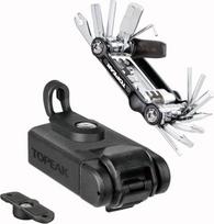 "Topeak Ninja Master+" įrankių dėžė T20 Mini įrankių dėžė Pagaminta iš plieno ir aliuminio, juodos spalvos, matmenys: Apie 8 cm x 4,5 cm x 14 cm, 15400191.