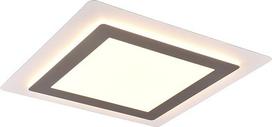 "Trio Leuchten Morgan" 641510207 LED lubų šviestuvas metalinis matinės baltos spalvos akrilas su 46 W LED nuotolinio valdymo pulteliu