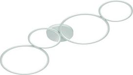 "Trio Leuchten Rondo" 622610431 LED lubų šviestuvas metalinis matinės baltos spalvos su 37 vatų LED jungikliu ir reguliatoriumi