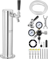 "VEVOR Kegerator" alaus bokšto rinkinys, vieno čiaupo alaus konversijos rinkinys, nerūdijančio plieno statinės alaus bokšto čiaupas su dvigubu matuokliu W21.8 reguliatoriumi ir S sistemos statinės jungtimi namų vakarėliams