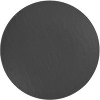 "Villeroy & Boch" - Manufacture Rock Gourmet lėkštė 25 cm juoda, tinkama plauti indaplovėje, tinkama naudoti mikrobangų krosnelėje, juoda lėkštė, pietų lėkštė, serviravimo lėkštė, picos lėkštė, serviravimo lėkštė, stalo indai, aukščiausios kokybės porceli