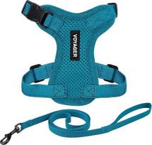 "Voyager" "Step-in Lock" kačių petnešos ir atspindintys pavadėliai su neoprenine rankena, "Best Pet Supplies" - tinka mažų, vidutinių ir didelių veislių katėms, turkio spalvos, XXXS dydis - 1,5 m