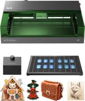 "xTool S1" 20 W lazerinio graviravimo mašinų bazinis rinkinys, uždaras saugus lazerinis pjaustytuvas, kaiščio taško padėties nustatymo funkcija, automatinis fokusavimas, 600 mm/s greitis, 498 x 333 mm darbinis plotas, skirtas metalui, medienai
