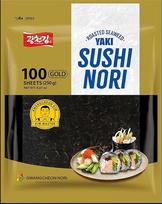 "Yaki Sushi Nori Gold" - aukščiausios kokybės skrudintų jūros dumblių lapai | 100% natūralūs, traškūs, tamsiai žali Nori | Korėjos kokybė pagal Gwangcheon Nori - 100 lapų - 250g
