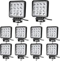 10 x darbo žibintai LED 48 W prožektorius 12 V 24 V papildomas priekinis žibintas atsparus vandeniui 6000 K prožektorius atbulinės eigos šviesa LED traktoriui sunkvežimiui SUV UTV ATV erdvė