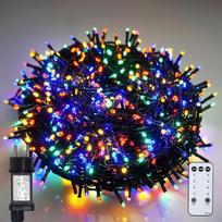 1000 LED spalvotų pasakų žibintų lauko vidaus 50 m pasakų žibintai lauko spalvinga galia su 8 režimais laikmatis IP44 reguliatorius, spalvingas Kalėdų apšvietimas tinka balkono veranda Kalėdų šalis dekoracijos
