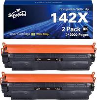 142X juodos spalvos tonerio kasetė (su lustu), suderinama su HP 142X W1420X 142A W1420A toneriu (didelis 2000 puslapių tiražas, 2 vnt.)