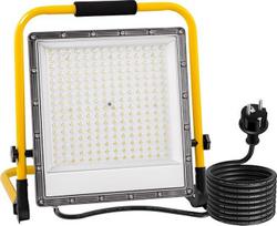 200 W LED statybinis prožektorius su trikoju, 4 m guminis kabelis su "Schuko" kištuku, IP66 vandeniui atspari darbo šviesa, 6500 K, 20000 LM, skirtas statybvietėms, gipso kartono plokštėms, namų renovacijai