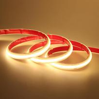 24 V COB LED juosta, 10 m 320 LED/m itin ryškios lanksčios LED juostelės CRI≥85 šiltos baltos spalvos COB LED juosta, vandeniui atspari IP68 LED pasakų šviesa su maitinimo šaltiniu, skirta akvariumų ir kabinetų apšvietimui