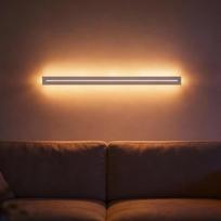 25 W LED sieninis vidaus apšvietimas 100 cm sieninis vidaus šviestuvas su nuotolinio valdymo pulteliu, aukštyn žemyn sieninis šviestuvas, modernus sienų apšvietimas, baltos spalvos, skirtas miegamajam, koridoriui, svetainei, laiptams, vaikų kambariui