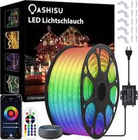 30 m 2023 m 2023 LED juostelės šviesos RGB juosta Lauko "Bluetooth" LED juostelė RF nuotolinio valdymo šviesos vamzdis Veikia su "Alexa" ir "Google" asistentu Vandeniui atsparus IP65 pasakų žibintai Programėlės valdymas Muzikos sinchronizavimas