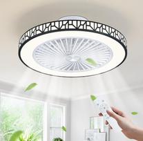 48 cm lubų ventiliatorius 6 pavaros Vėjas grįžtamasis 3 spalvų LED lubų apšvietimas su ventiliatoriaus laikmačiu Šviesos atmintis Uždaras dizainas Nuimamas ir lengvai valomas šviestuvas su ventiliatoriumi Miegamasis