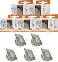 5 LED įleidžiami prožektoriai 230 V 5 W 350 LM IP54 LED prožektoriai 6500 K Cool White lubų prožektoriai vonios kambariui virtuvei svetainei įleidžiami prožektoriai 83 mm x 83 mm x 50 mm