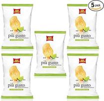 5 x "San Carlo più gusto" laimo ir rausvųjų pipirų traškučiai, sūdyti bulvių traškučiai, 50 g