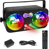 6 in 1 Disco Ball Disco Light Party Light Sound-Activated LED Colourful DJ Strobe Light for Indoor Dance Parties, Birthday Days, Rave, Home Club, Karaoke, Outdoor Stage Lights
