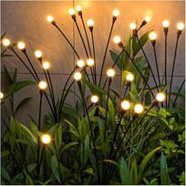 6 pakuotės "Solar Swinging Garden Lights" - "Firefly Lights for Yard", patobulinti lauko saulės kiemo žibintai su lanksčia viela ir sunkia lemputės baze, šiltos baltos spalvos kiemo sodo dekoras