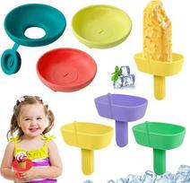 6 Stück Tropffrei Eis am Stiel-Halter für Kinder, Silikon Eishalterung für Kinder, Eis Tropfschutz, Wiederverwendbarer BPA-Frei Eis Halter mit Strohhalm für Kind und Kleinkinder