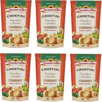 6 x Panealba Crostini Pomodoro e Basilico Skrebučiai su pomidorais ir bazilikais Sūdytas užkandis Nekeptas Nekeptas 100 g