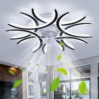 75 cm šviestuvas su ventiliatoriumi, miegamojo lubų ventiliatorius su apšvietimu ir nuotolinio valdymo pulteliu, tylus dvipusis LED, reguliuojamas apšvietimas, 6 pavaros, laikmatis, nutildymo jungiklis, lubų ventiliatorius su apšvietimu, atminties funkcij