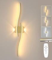 89 cm 29 W ilgio sieninis šviestuvas su nuotolinio valdymo pulteliu, 3000 K - 6500 K, 2 figūros, modernus sieninis LED šviestuvas su atminties funkcija, skirtas svetainei ir miegamajam