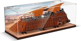Akrilo vitrina, suderinama su "Lego Jabba's Sail Barge" (tik dėžutė, be modelio), atspari dulkėms, skaidraus HD fono vitrina "Lego" 75397