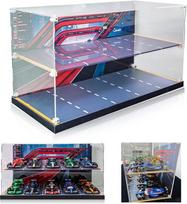 Akrilo vitrina, skirta "Lego Speed Champions 10-in-1 F1" automobiliui 77242,77243,77244,77245,77246,77247,77248,77249,77250,77251 Dulkių nepraleidžianti saugojimo organizavimo vitrina (nėra modelio)
