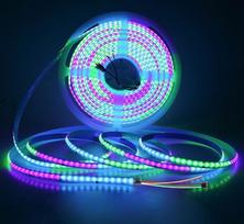ALITOVE 10 m WS2811 RGBIC COB LED juosta 24 V 3600 LED lanksčios adresuojamos LED lemputės programuojamos LED juostelės miegamojo televizoriui, namų apdailai (be maitinimo šaltinio ir valdiklio)