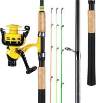 angelrute 3,0 m Lange Feeder-Angelrute und Angelrolle, 6 Abschnitte, 24 Zähne, Karbonfaser-Spinn-Reiserute Modell-Spinnrolle für die Reise-Salzwasser-Süßwasserfischerei