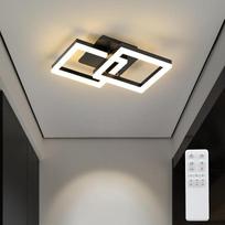 ANTENLICHT LED lubų šviestuvas Miegamasis Modernus geometrinis 20 W sieninis šviestuvas Lubų šviestuvas su nuotolinio valdymo pulteliu Nuolat reguliuojamas 3000-6500 K, skirtas prieškambariui Balkonas Valgomasis Spinta Juoda