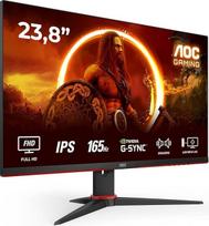 AOC Gaming 24G2SPAE 24 colių FHD monitorius, 165 Hz, 1 ms MPRT, "FreeSync", suderinamas su "G-Sync", garsiakalbis (1920 x 1080, VGA, HDMI, "DisplayPort") Juoda/raudona