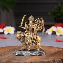 Artarium Shri Durga Mata Idol | Antikvarinė Sherawali Mata statulėlė | Shri Vaishno Devi Maa | Durga Mata Idol automobilio prietaisų skydeliui ir namų apdailai, dydis - 3,9 colio (pakuotė po 1)