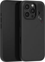 Aulumu A16 Vegan Leather Cooling for iPhone 16 Pro Case, fotoaparato valdymas, su aušinimo pelekais, prabangus komfortas, suderinamas su "MagSafe", visiškai uždaras, juodas lietimui jautrus