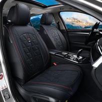 Automobilio sėdynių užvalkalai Automobilio priekinių sėdynių rinkinys iš 2 automobilių sėdynių užvalkalų odiniai universalūs komplektai, tinkantys Toyota Avensis T25 T27 Camry C-HR Chr Hilux Land Cruiser Prado 120 150 Prius RAV4 Yaris 2 3