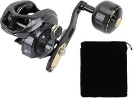 Baitcasting-Angelrolle mit 6+1 Edelstahllagern, 16 kg maksimalem Widerstand und T-förmiger Keramikführung, linksseitige Baitcaster-Rolle für reibungsloses Werfen