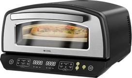 BE COOL daugiafunkcinė picų kepimo krosnelė su 33 cm picos akmeniu - 2000 W | 450 °C neapolietiškos picos | 6 programos, 4 funkcijos, jutiklinis ekranas, šviesos diodas, viršutinio ir apatinio kaitinimo funkcija, kepimas, kepimas ant grotelių, skrudinimas