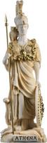 BeautifulGreekStatues Atėnė su pelėda Medūza Skydas Graikijos deivė Alabastro statula Auksinė 10.6"